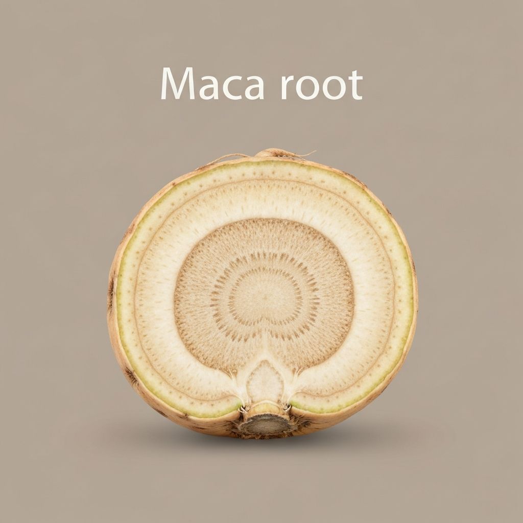 Cross-section of Maca root